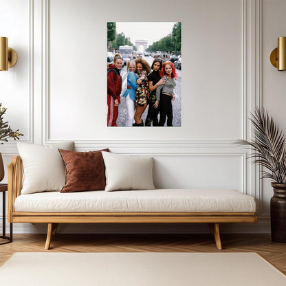 Spice Girls in Paris | Vintage 90s Pop Group Poster | Music Photography Print - Music Poster