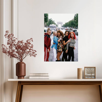 Spice Girls in Paris | Vintage 90s Pop Group Poster | Music Photography Print - Music Poster