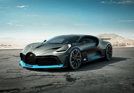 Bugatti Divo | Limited Edition Hypercar Poster | Matte Grey Supercar Art - Cars Poster
