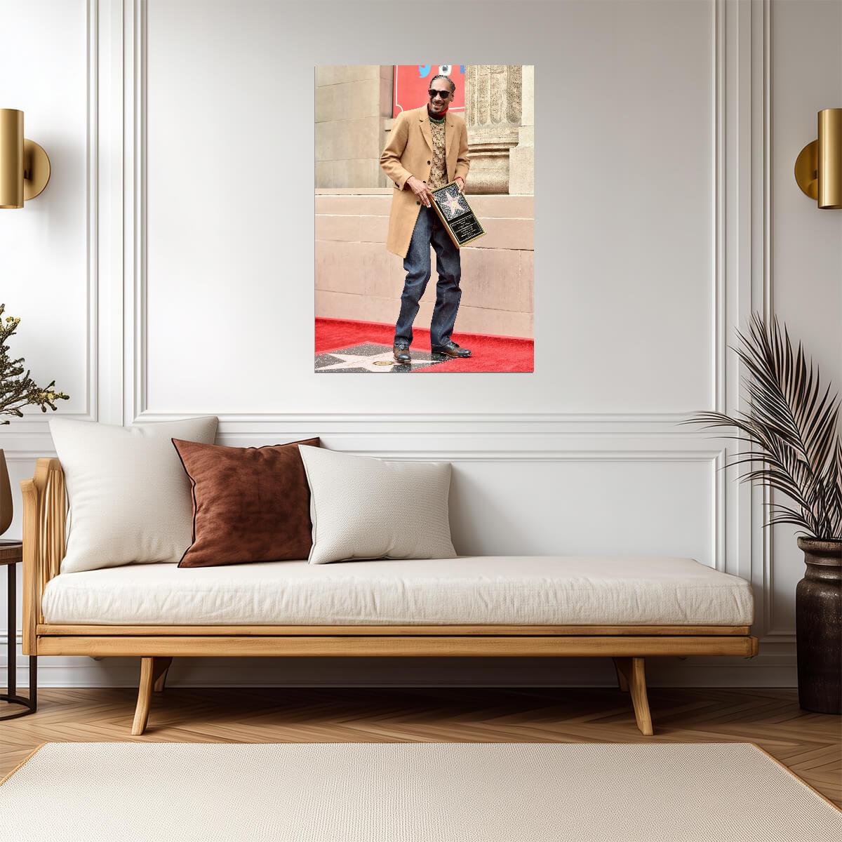 Snoop Dogg at Walk of Fame Ceremony | Rap Legend Poster | Celebrity Achievement Art - Music Poster
