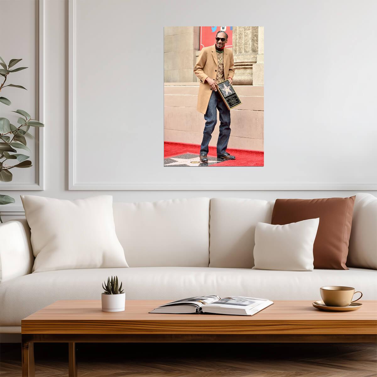 Snoop Dogg at Walk of Fame Ceremony | Rap Legend Poster | Celebrity Achievement Art - Music Poster