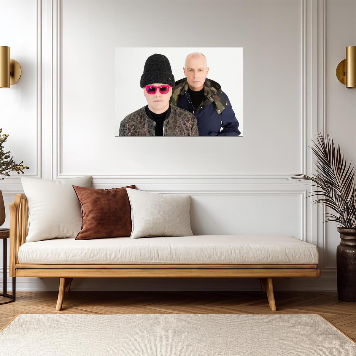 Pet Shop Boys Neil Tennant & Chris Lowe | Modern Photoshoot Poster | Synth-Pop Legends Wall Art - Music Poster