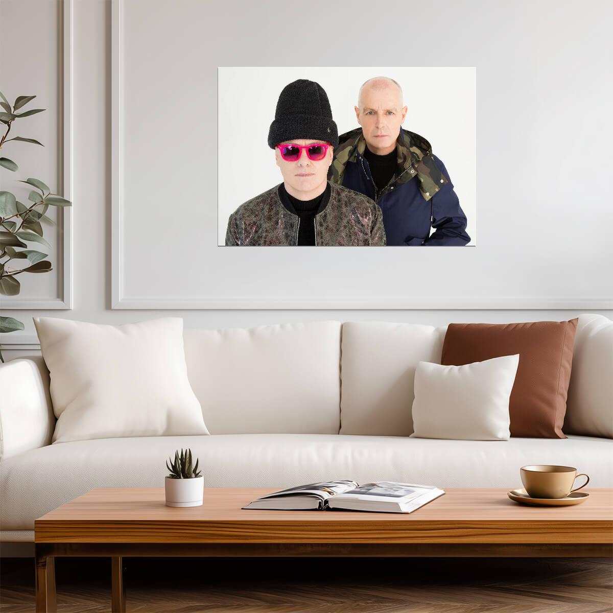 Pet Shop Boys Neil Tennant & Chris Lowe | Modern Photoshoot Poster | Synth-Pop Legends Wall Art - Music Poster