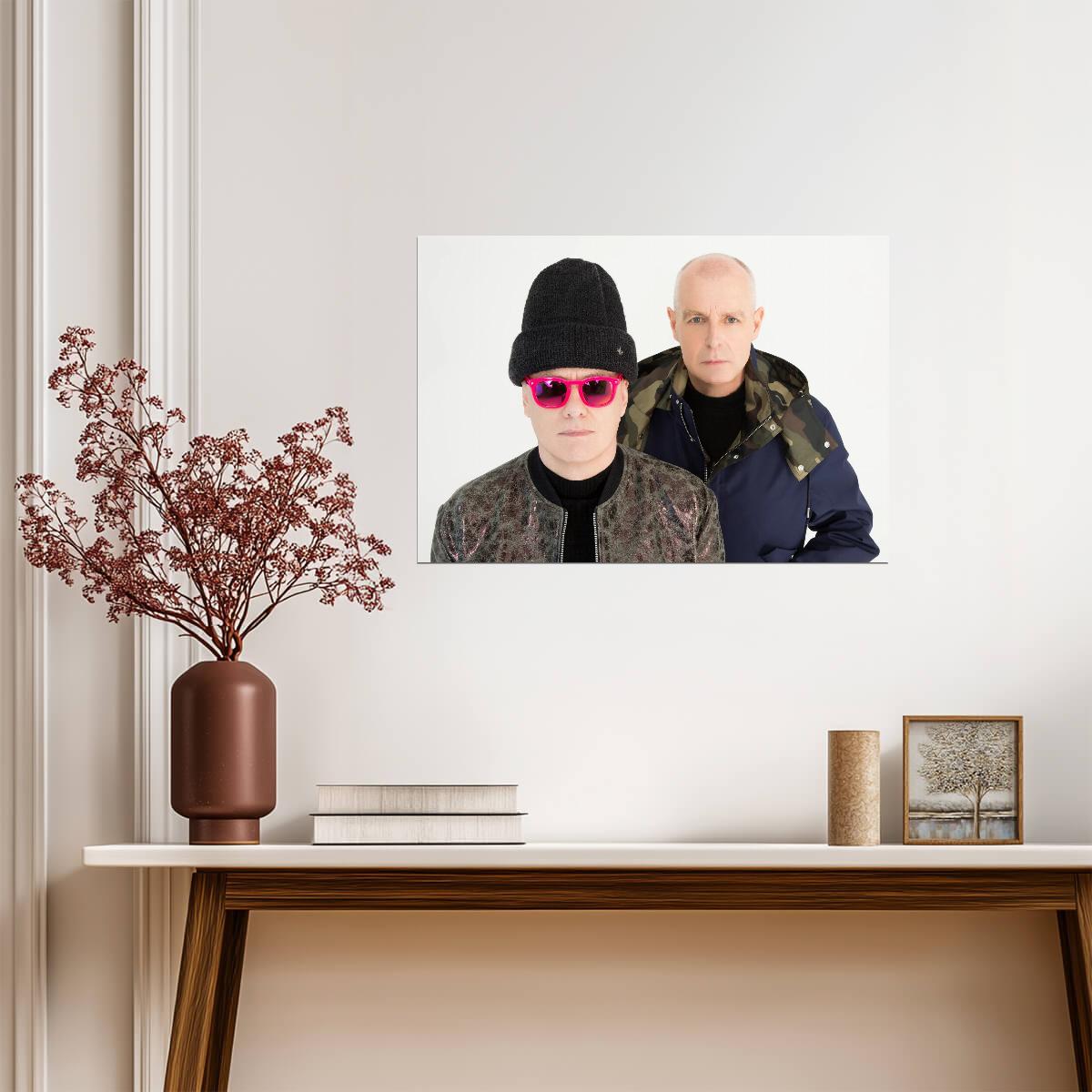Pet Shop Boys Neil Tennant & Chris Lowe | Modern Photoshoot Poster | Synth-Pop Legends Wall Art - Music Poster