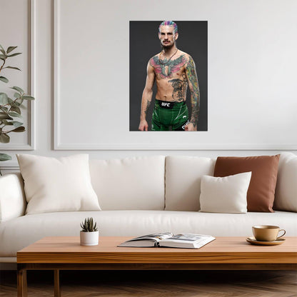 Sean Suga O'Malley UFC Champion | MMA Fighter Poster | Combat Sports Wall Art - Sports Poster