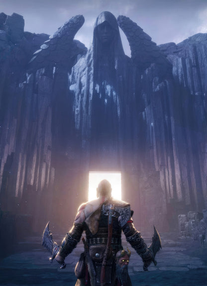 God of War Ragnarök Kratos Approaching Valhalla | Norse Mythology Poster | Gamer Gift - Video Games Poster