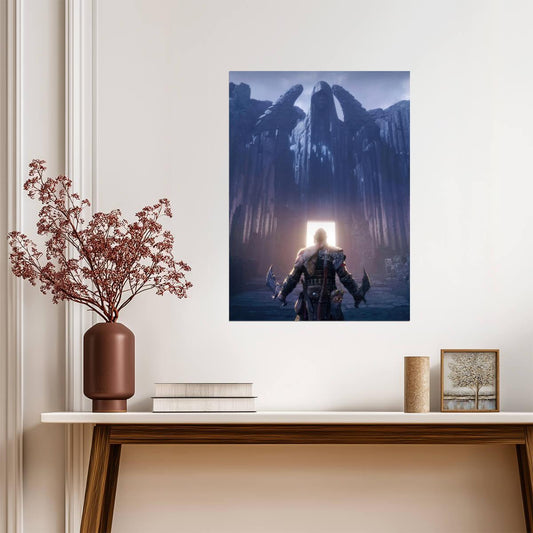 God of War Ragnarök Kratos Approaching Valhalla | Norse Mythology Poster | Gamer Gift - Video Games Poster