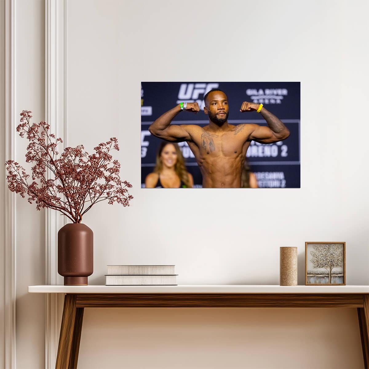 Leon Edwards UFC Champion Weigh-in | MMA Fighter Poster | Combat Sports Legend Art - Sports Poster