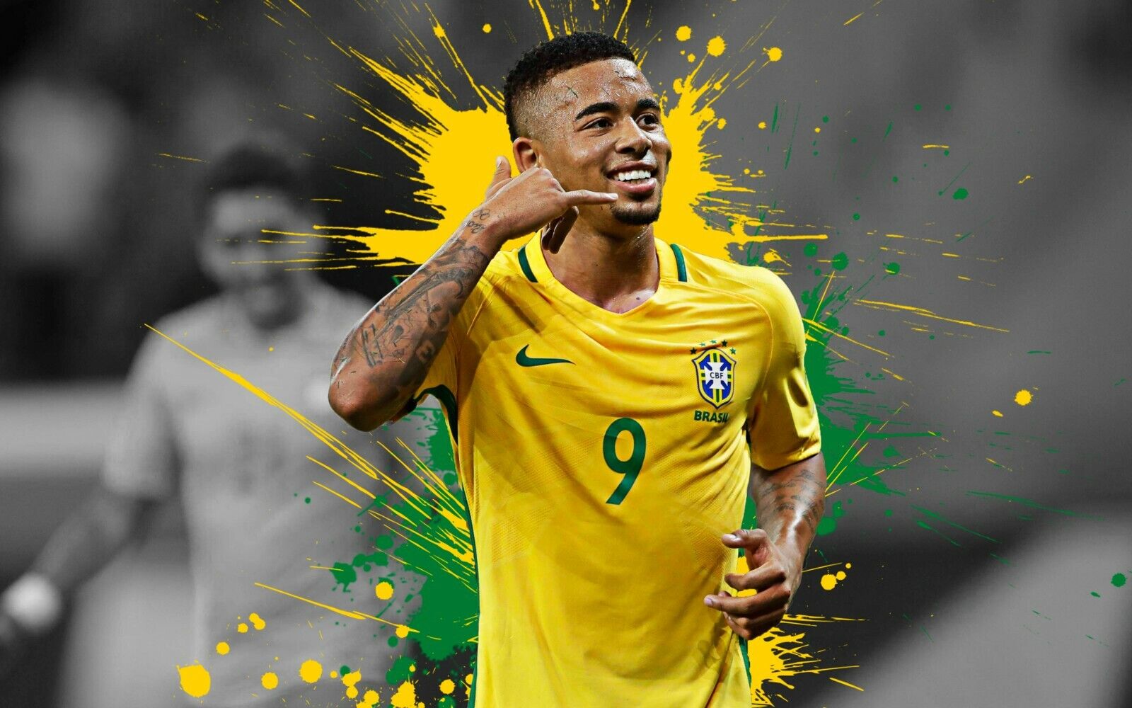 Gabriel Jesus Brazil National Team | Soccer Star Poster | Sports Wall Art - Sports Poster