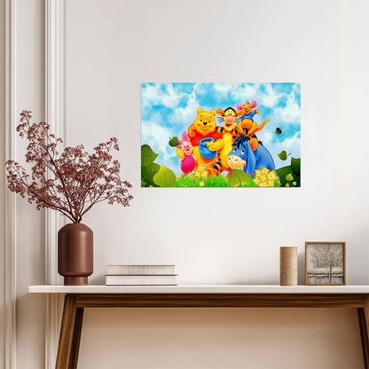 Winnie the Pooh and Friends | Classic Cartoon Poster | Kids Room & Nursery Wall Art - Movies & TV Poster