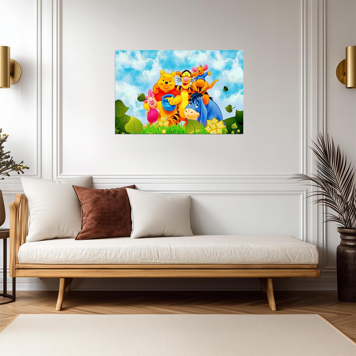 Winnie the Pooh and Friends | Classic Cartoon Poster | Kids Room & Nursery Wall Art - Movies & TV Poster