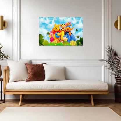 Winnie the Pooh and Friends | Classic Cartoon Poster | Kids Room & Nursery Wall Art - Movies & TV Poster