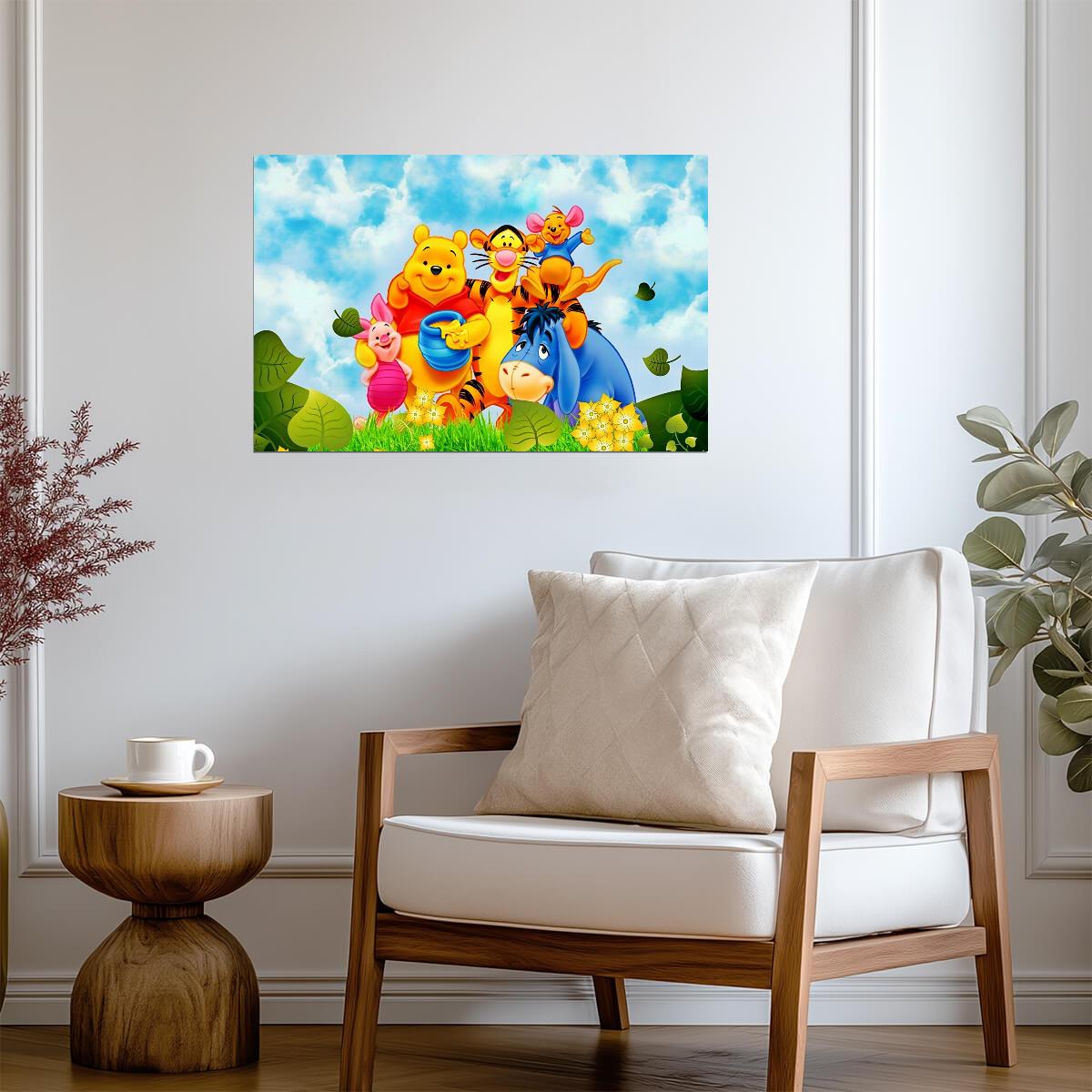 Winnie the Pooh and Friends | Classic Cartoon Poster | Kids Room & Nursery Wall Art - Movies & TV Poster