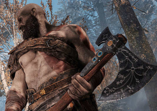 God of War Kratos Leviathan Axe Close-Up | Norse Mythology Poster | Gaming Weapon Art - Video Games Poster