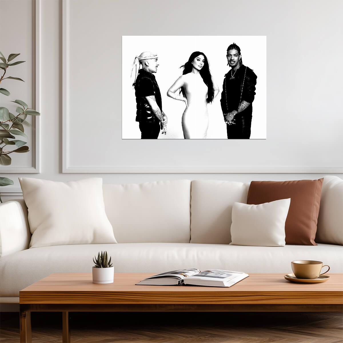 N-Dubz Black & White Group Portrait | British Hip Hop Poster | Modern Music Art - Music Poster