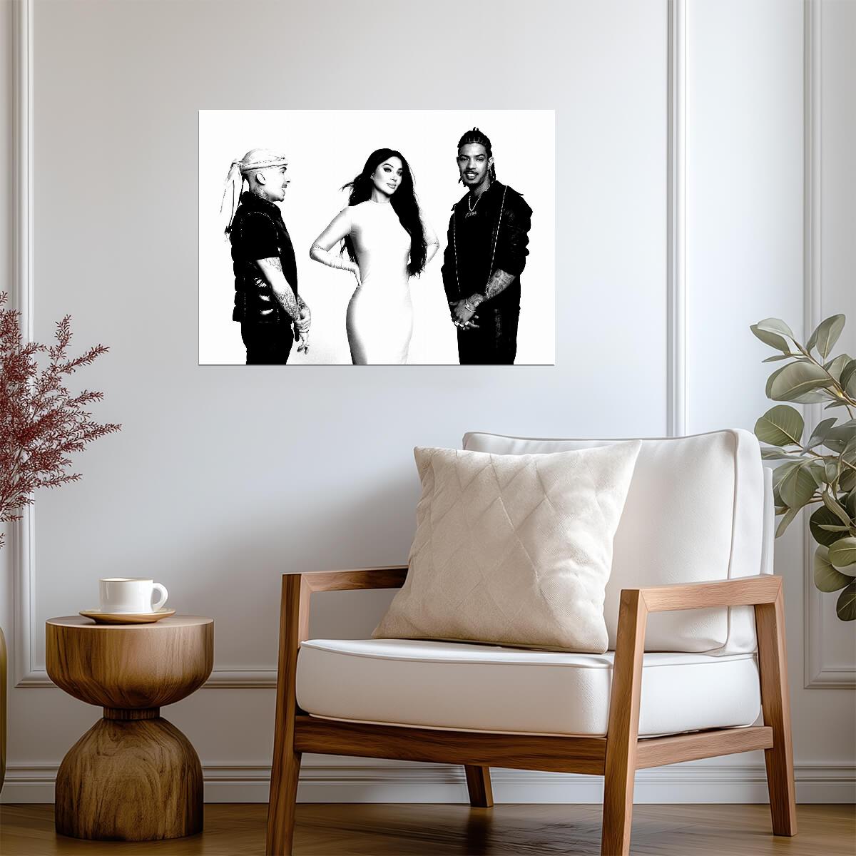 N-Dubz Black & White Group Portrait | British Hip Hop Poster | Modern Music Art - Music Poster