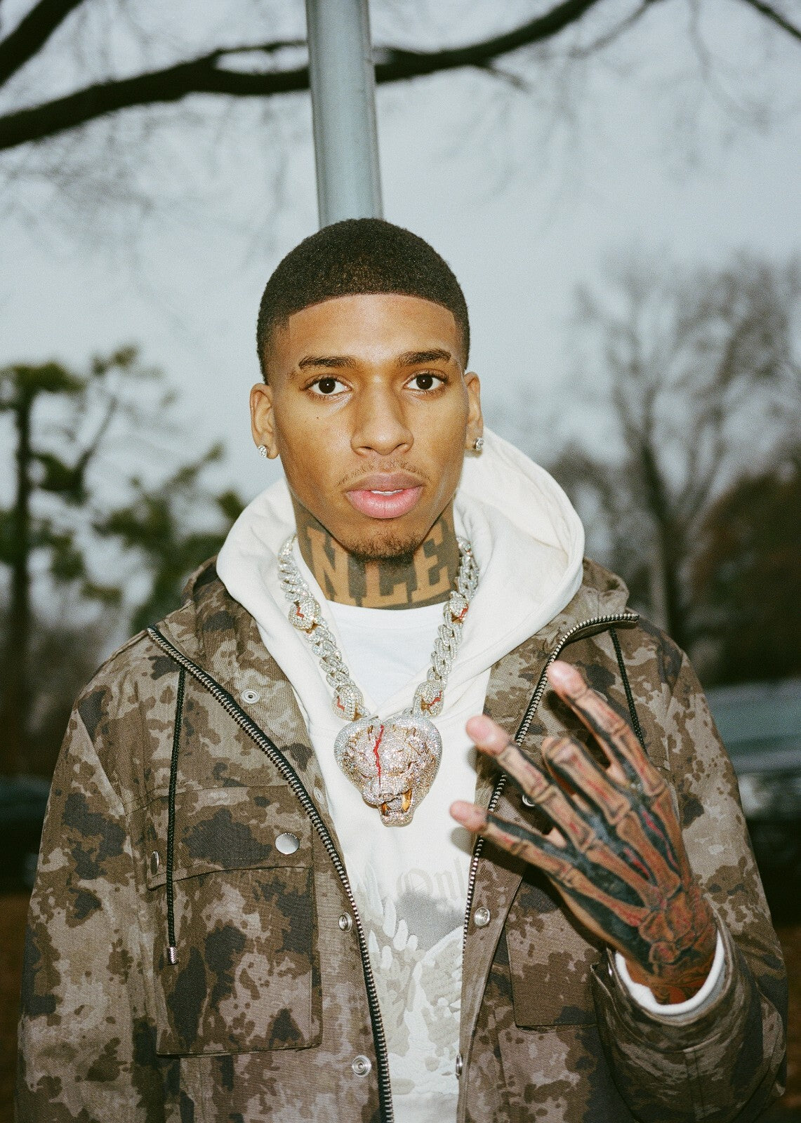Nle Choppa Camo Jacket Photoshoot | Music Star Poster | Hip Hop Wall Art - Music Poster