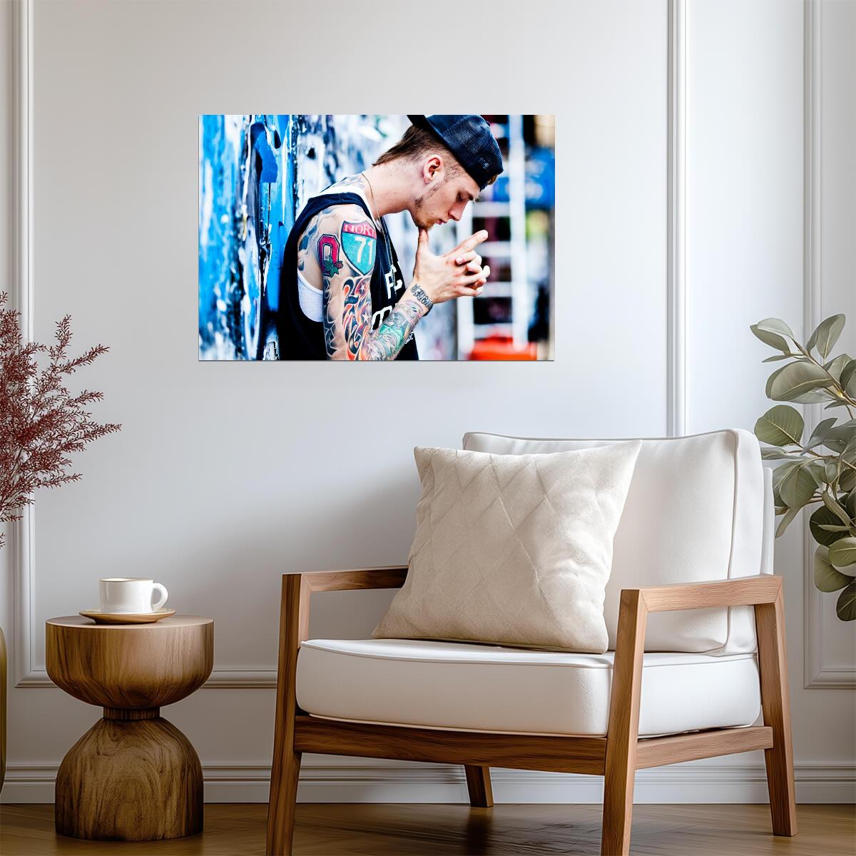 Machine Gun Kelly Early Career Photo | MGK Rap Music Poster | Urban Style Wall Art - Music Poster