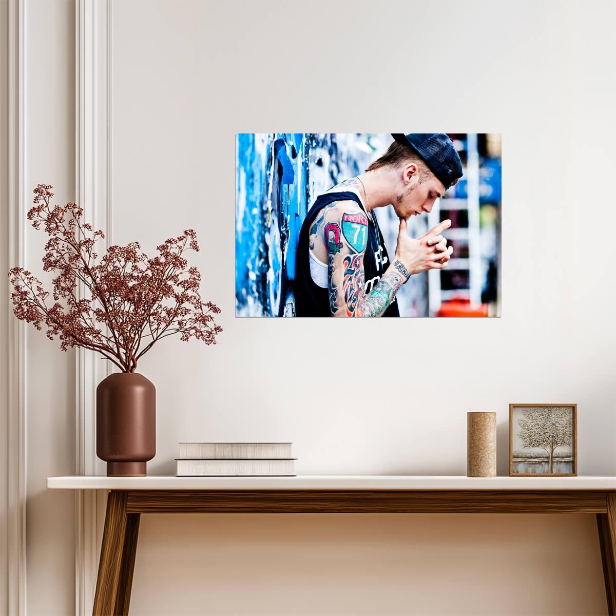 Machine Gun Kelly Early Career Photo | MGK Rap Music Poster | Urban Style Wall Art - Music Poster