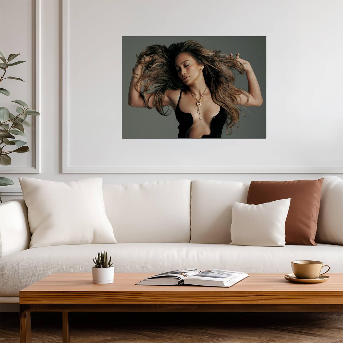 Jennifer Lopez | Warm Tone Art | Decor Poster - Music Poster
