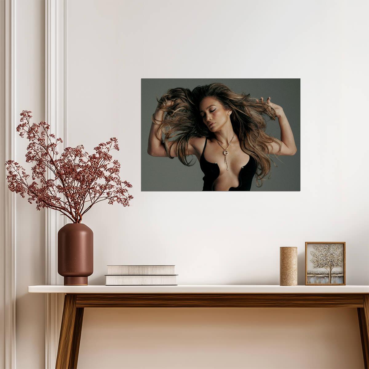 Jennifer Lopez | Warm Tone Art | Decor Poster - Music Poster
