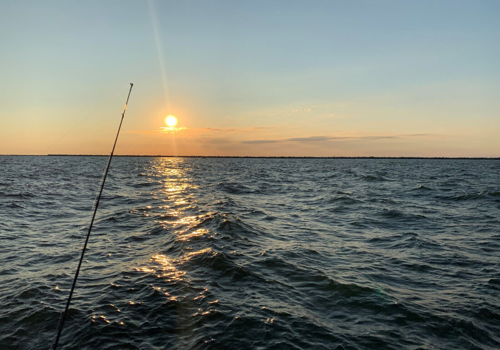 Sunset Ocean Fishing | Photography Poster | Peaceful Seascape Wall Art - Photography Poster