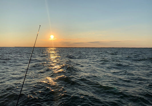 Sunset Ocean Fishing | Photography Poster | Peaceful Seascape Wall Art - Photography Poster