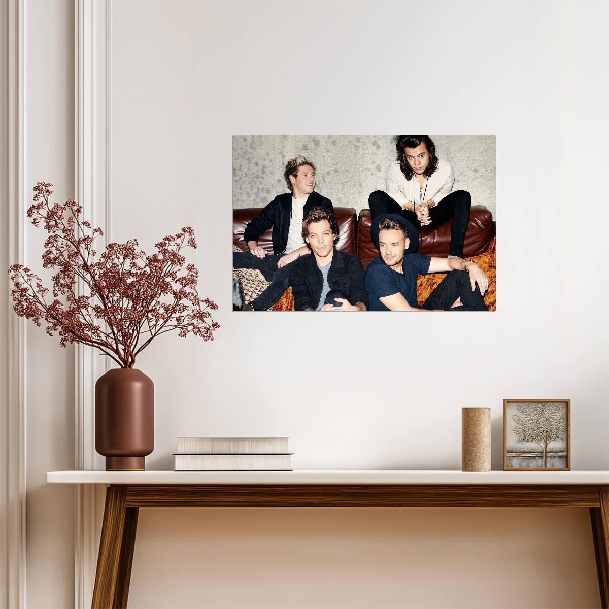 One Direction Four Member Era | Relaxed Group Photoshoot | Pop Music Poster - Music Poster