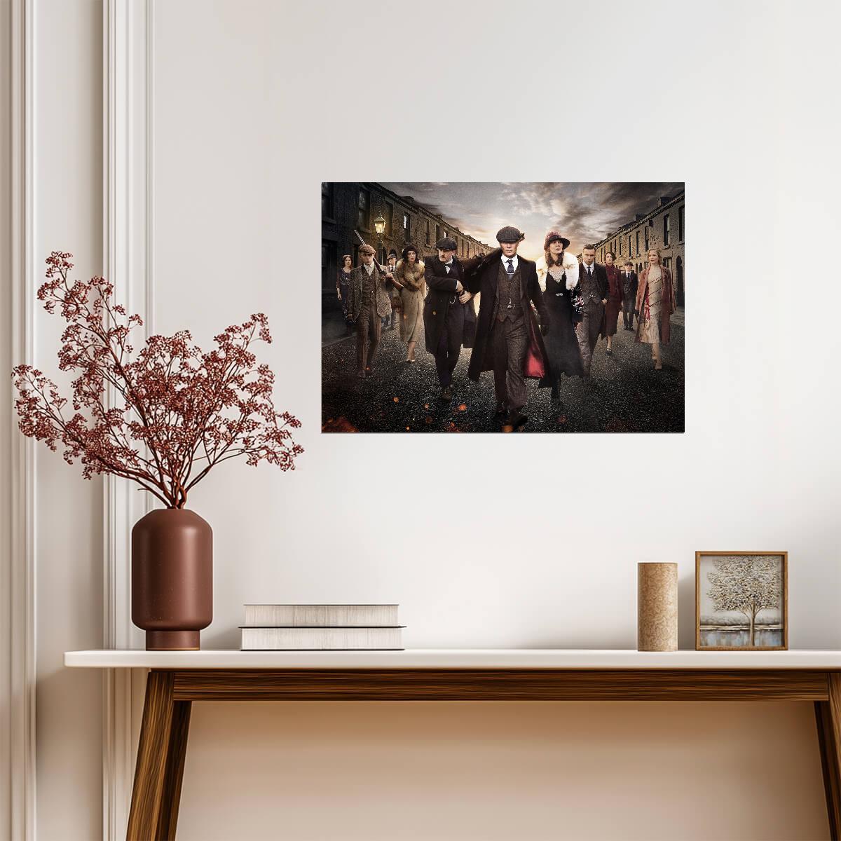 Peaky Blinders | Cillian Murphy as Tommy Shelby & Cast | British Crime Drama Poster - Movies & TV Poster