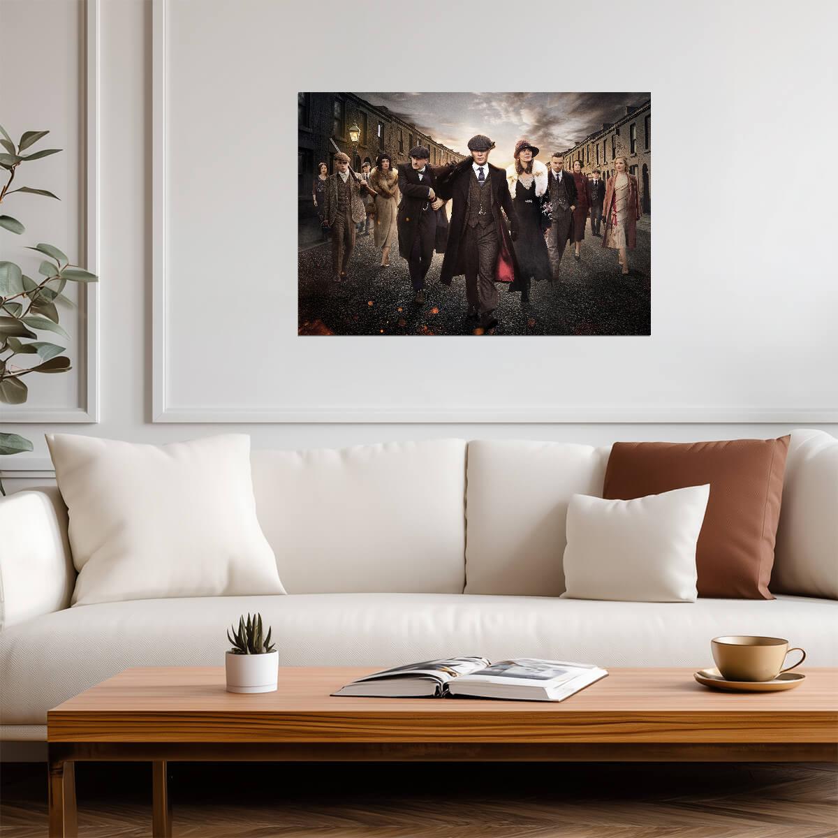 Peaky Blinders | Cillian Murphy as Tommy Shelby & Cast | British Crime Drama Poster - Movies & TV Poster