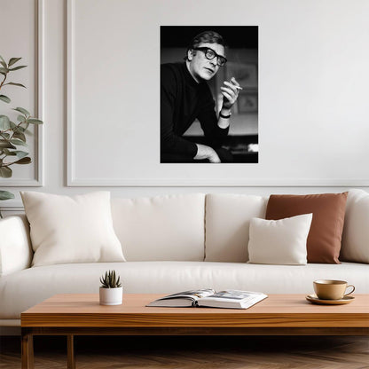 Michael Caine in the 1960s | Classic Film Star Poster | Vintage Black & White Photography - Celebrities Poster