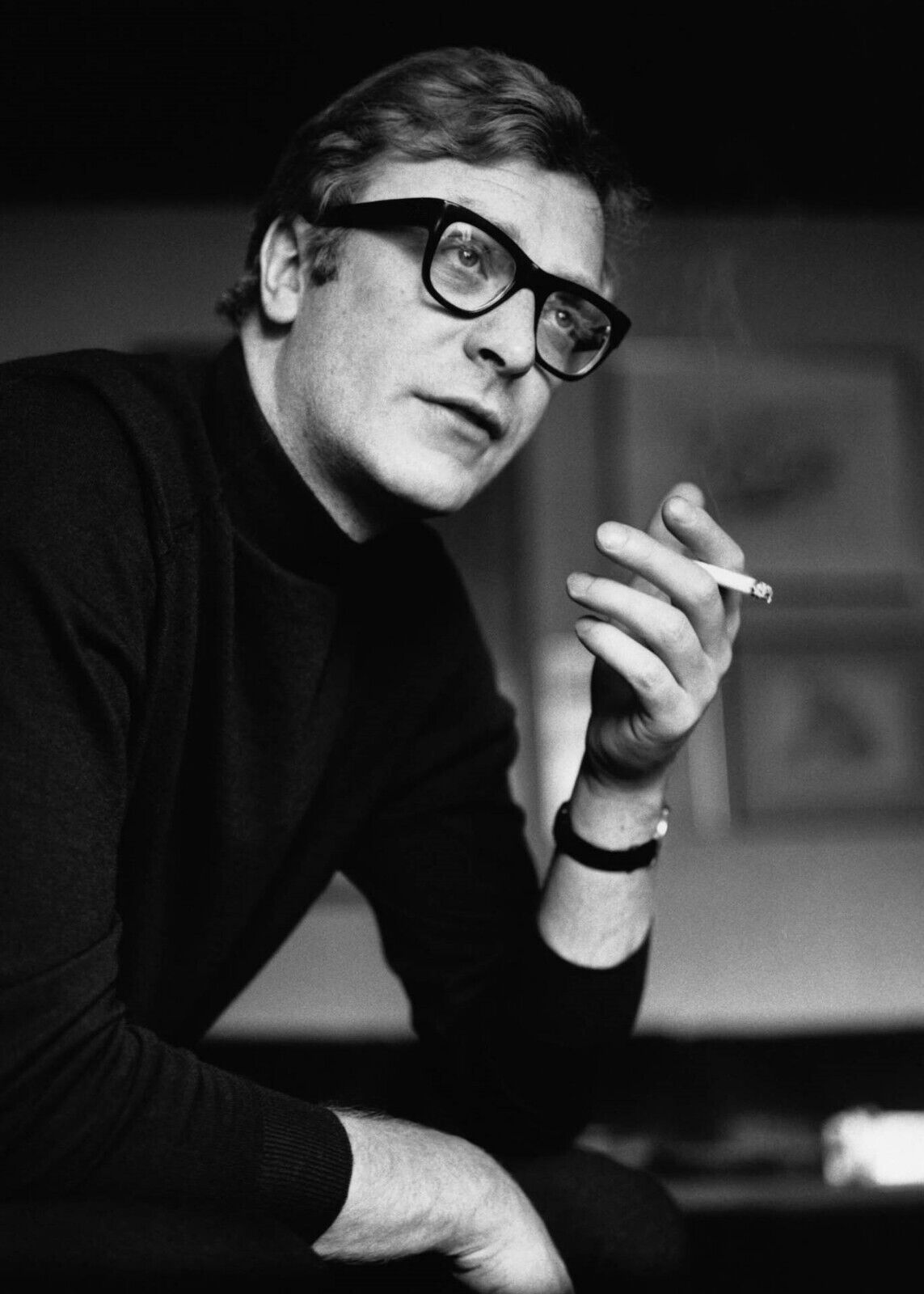 Michael Caine in the 1960s | Classic Film Star Poster | Vintage Black & White Photography - Celebrities Poster