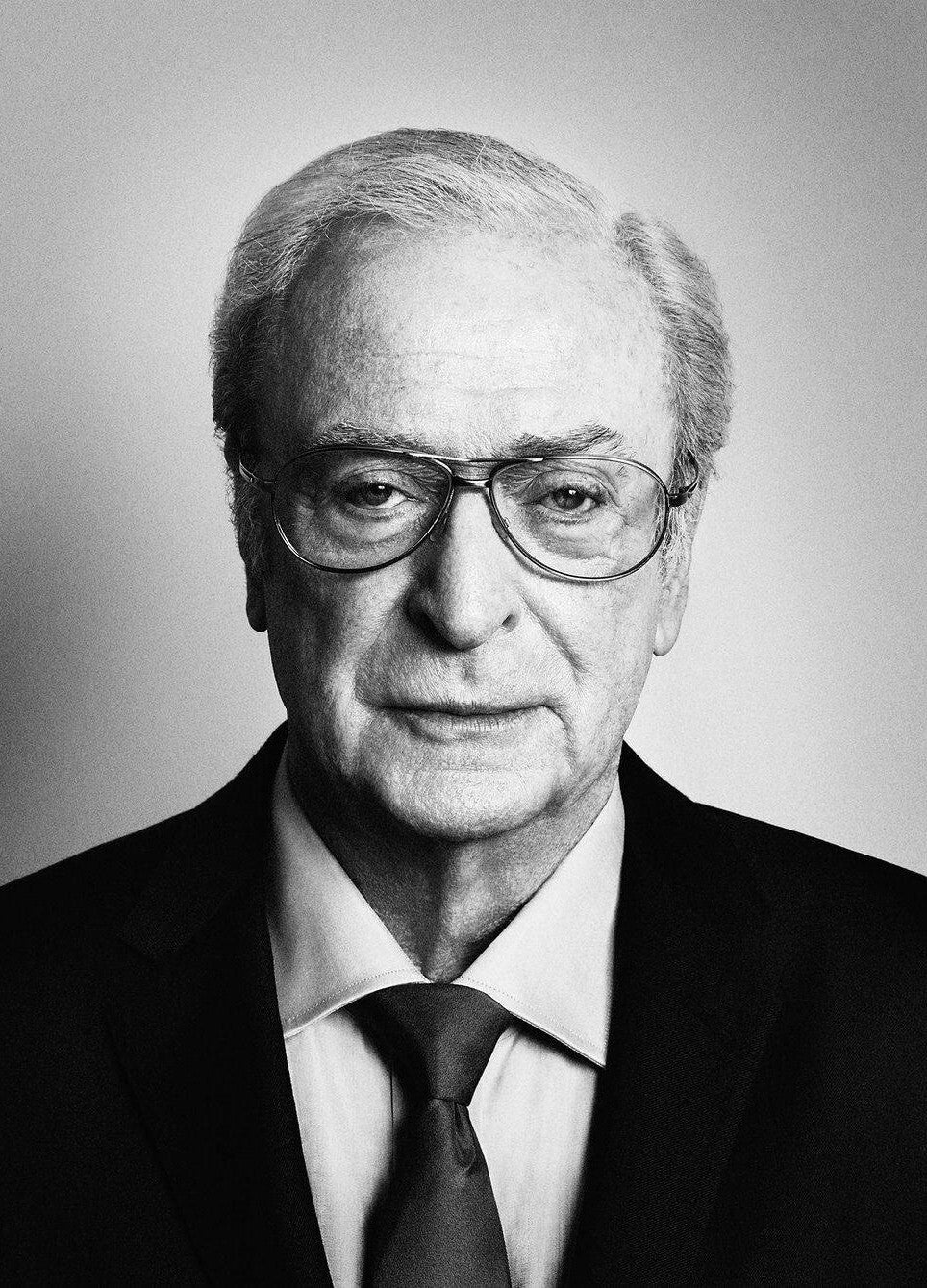 Michael Caine Modern Portrait | Black & White Actor Poster | Film Legend Wall Art - Celebrities Poster