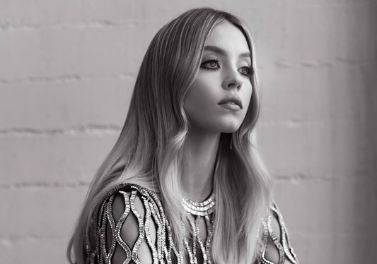Sydney Sweeney Elegant Black & White Portrait | Modern Actress Poster | Celebrity Photography Print - Celebrities Poster