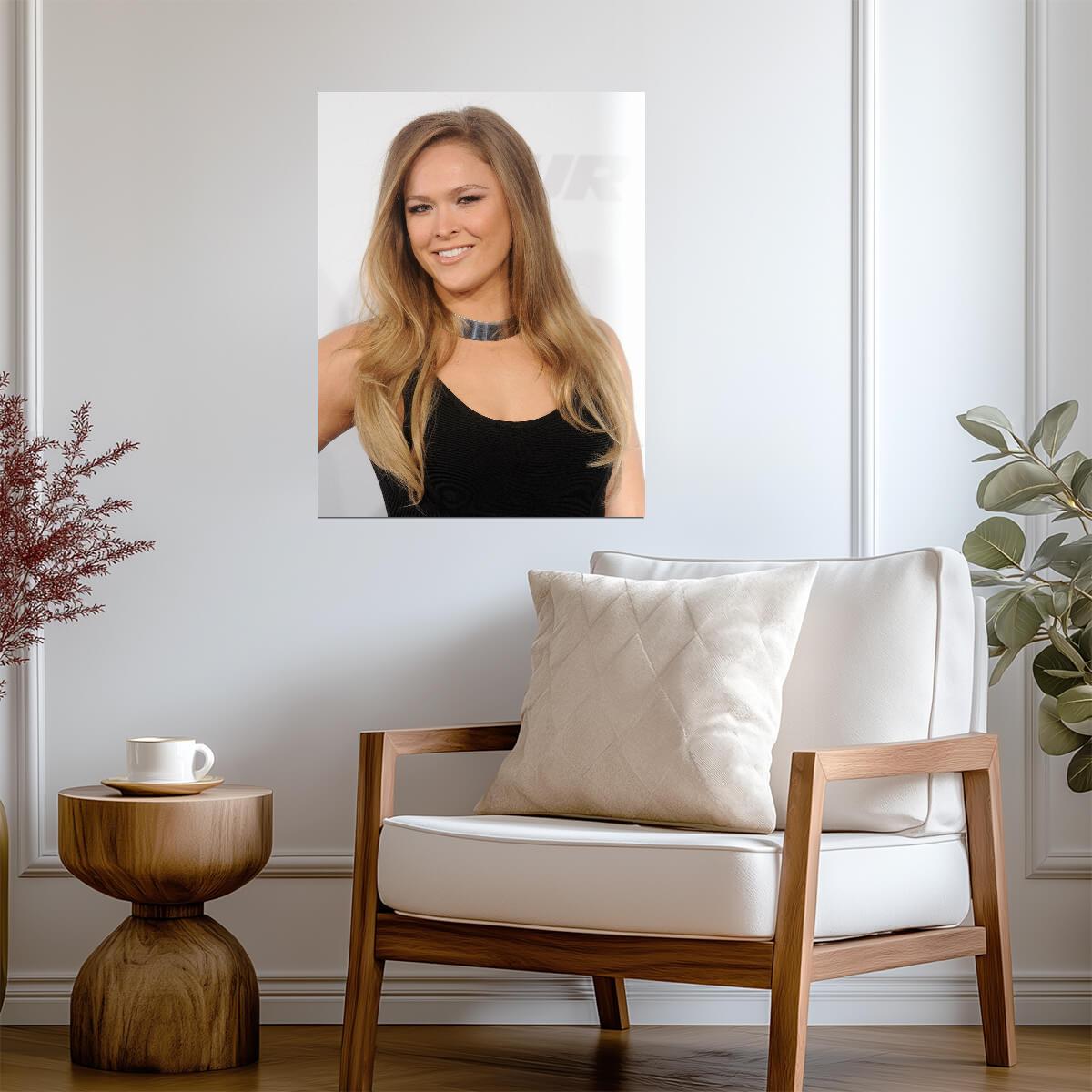 Ronda Rousey Blonde Portrait | Celebrity Poster | MMA Star Wall Art - Celebrities Poster