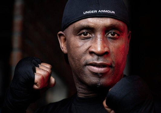 Nigel Benn The Dark Destroyer | British Boxing Legend Poster | Intense Fighter Portrait - Sports Poster