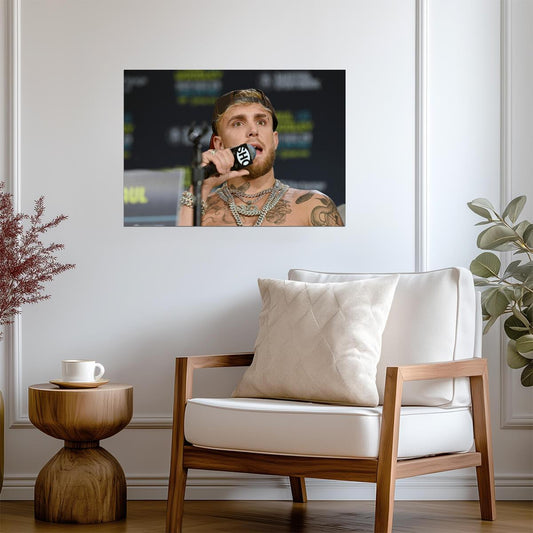 Jake Paul Showtime Press Conference | Professional Boxing Poster | Combat Sports Wall Art - Sports Poster