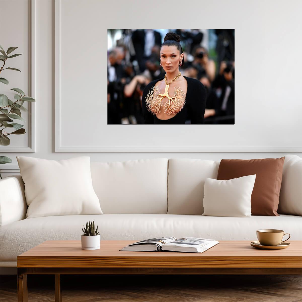 Bella Hadid Cannes Film Festival 2021 | Red Carpet Fashion Photo | Celebrity Wall Poster - Celebrities Poster
