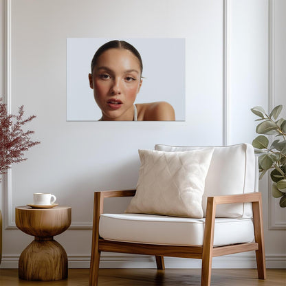 Olivia Rodrigo Close Up Face | Warm Tone Portrait | Pop Music Star Poster - Music Poster