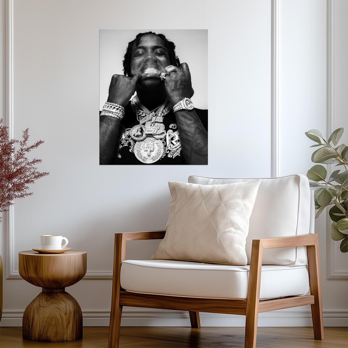 EST Gee | Black and White Art | Music Poster - Music Poster