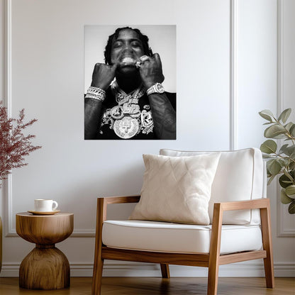 EST Gee | Black and White Art | Music Poster - Music Poster