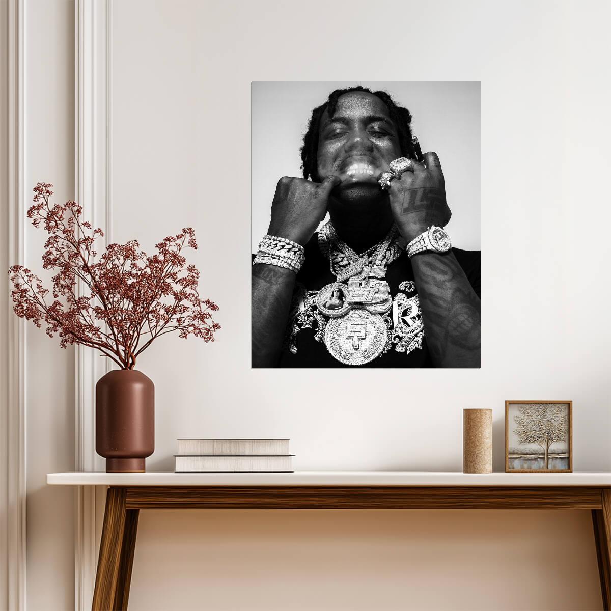 EST Gee | Black and White Art | Music Poster - Music Poster