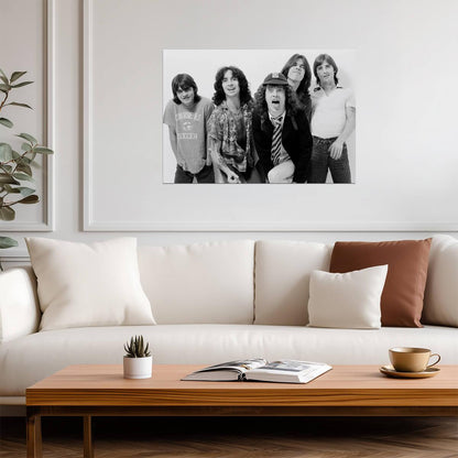 AC/DC Angus Young | Rock Poster | Vintage Black and White Art - Music Poster