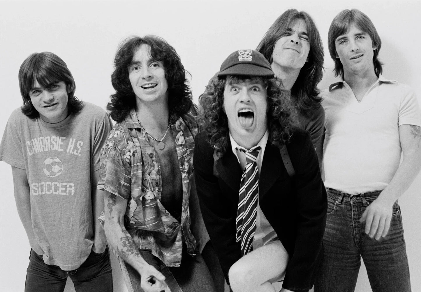 AC/DC Angus Young | Rock Poster | Vintage Black and White Art - Music Poster