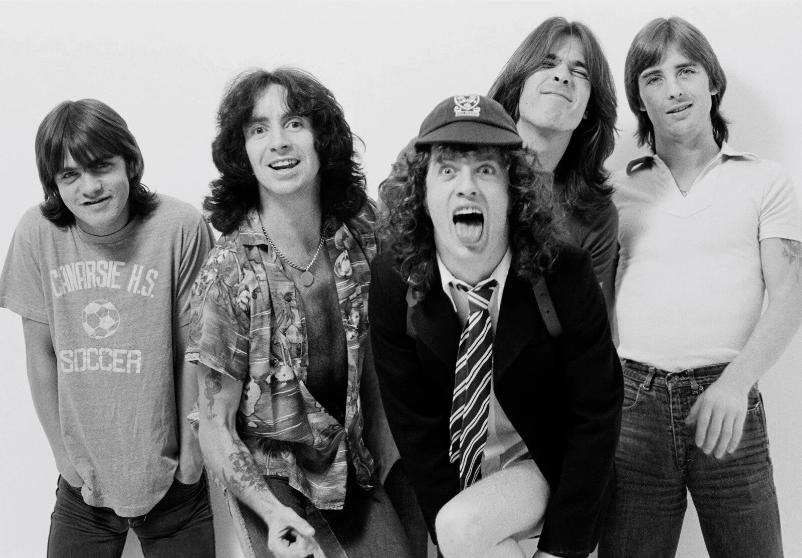 AC/DC Angus Young | Rock Poster | Vintage Black and White Art - Music Poster