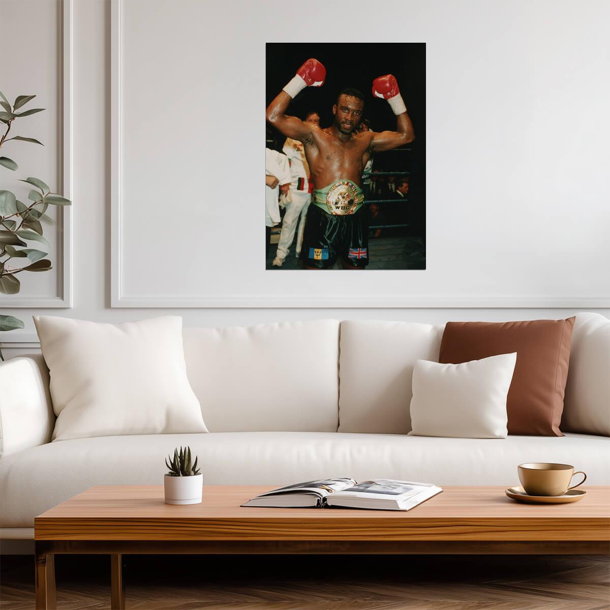 Nigel Benn The Dark Destroyer | WBC World Champion Boxing Poster | British Boxing Legend Print - Sports Poster