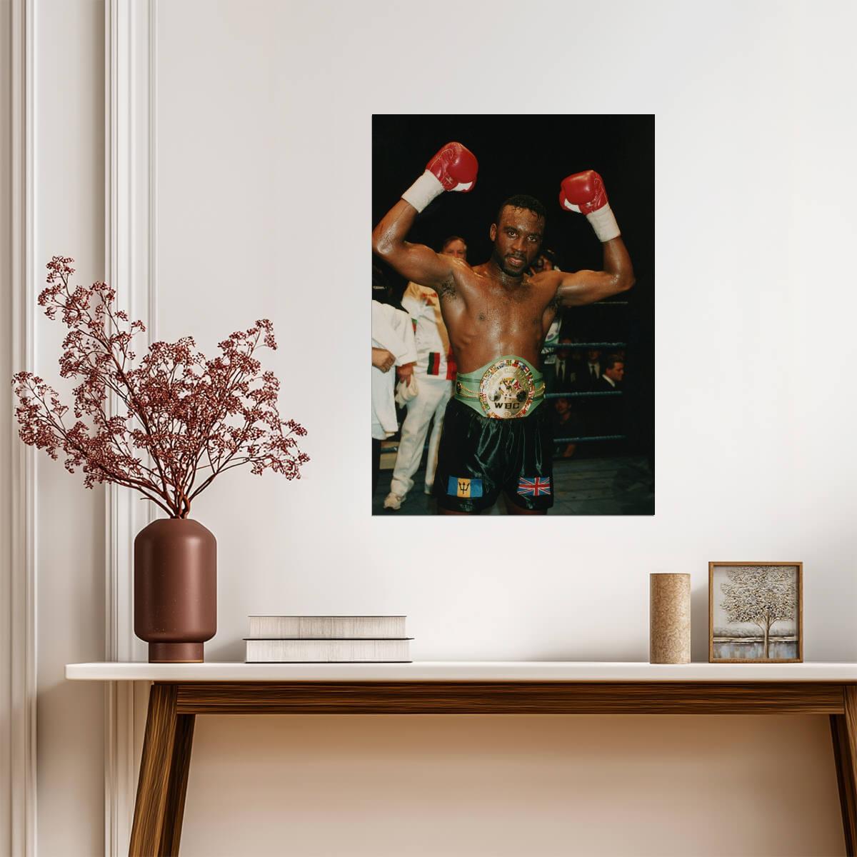 Nigel Benn The Dark Destroyer | WBC World Champion Boxing Poster | British Boxing Legend Print - Sports Poster