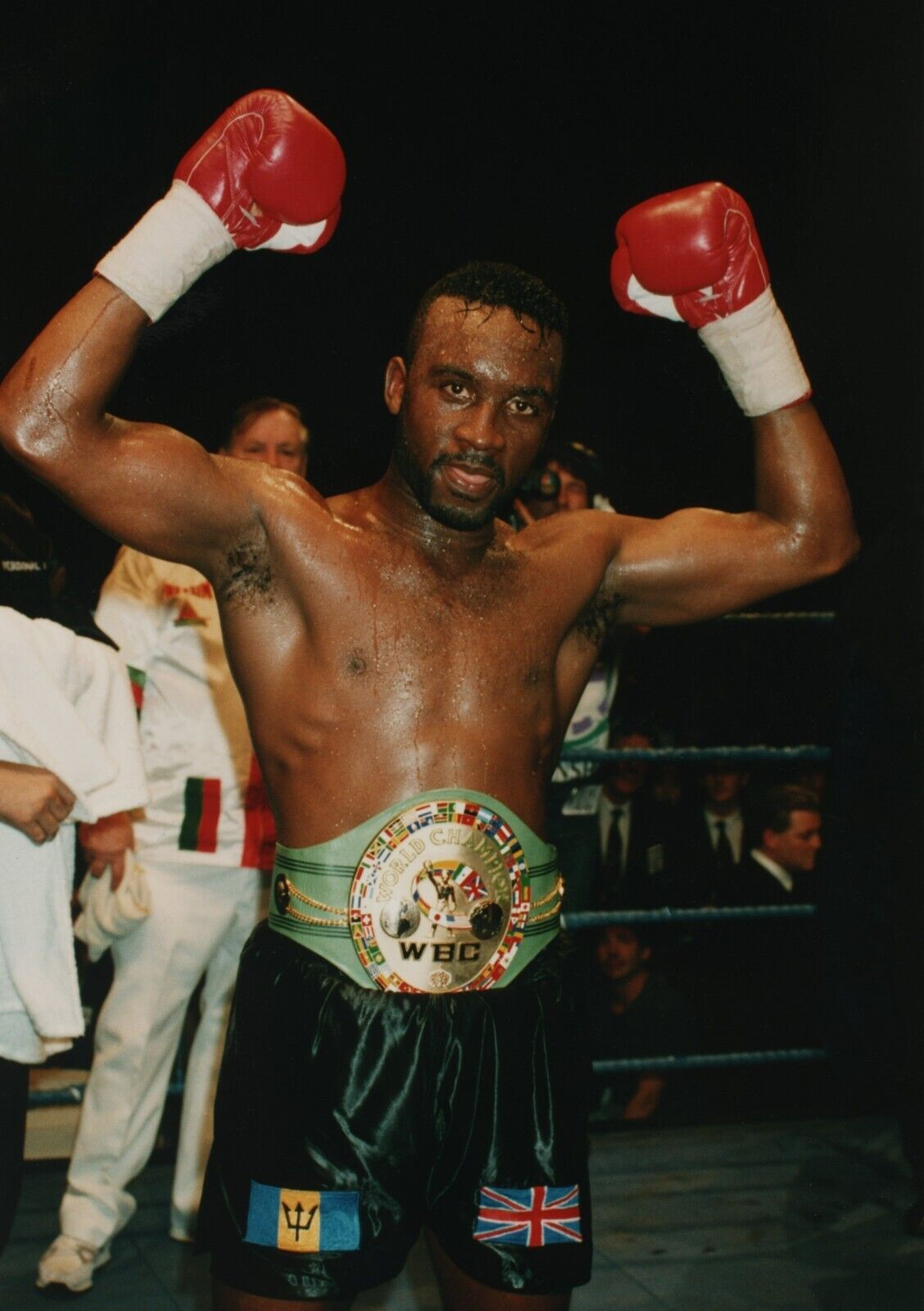 Nigel Benn The Dark Destroyer | WBC World Champion Boxing Poster | British Boxing Legend Print - Sports Poster