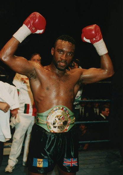 Nigel Benn The Dark Destroyer | WBC World Champion Boxing Poster | British Boxing Legend Print - Sports Poster