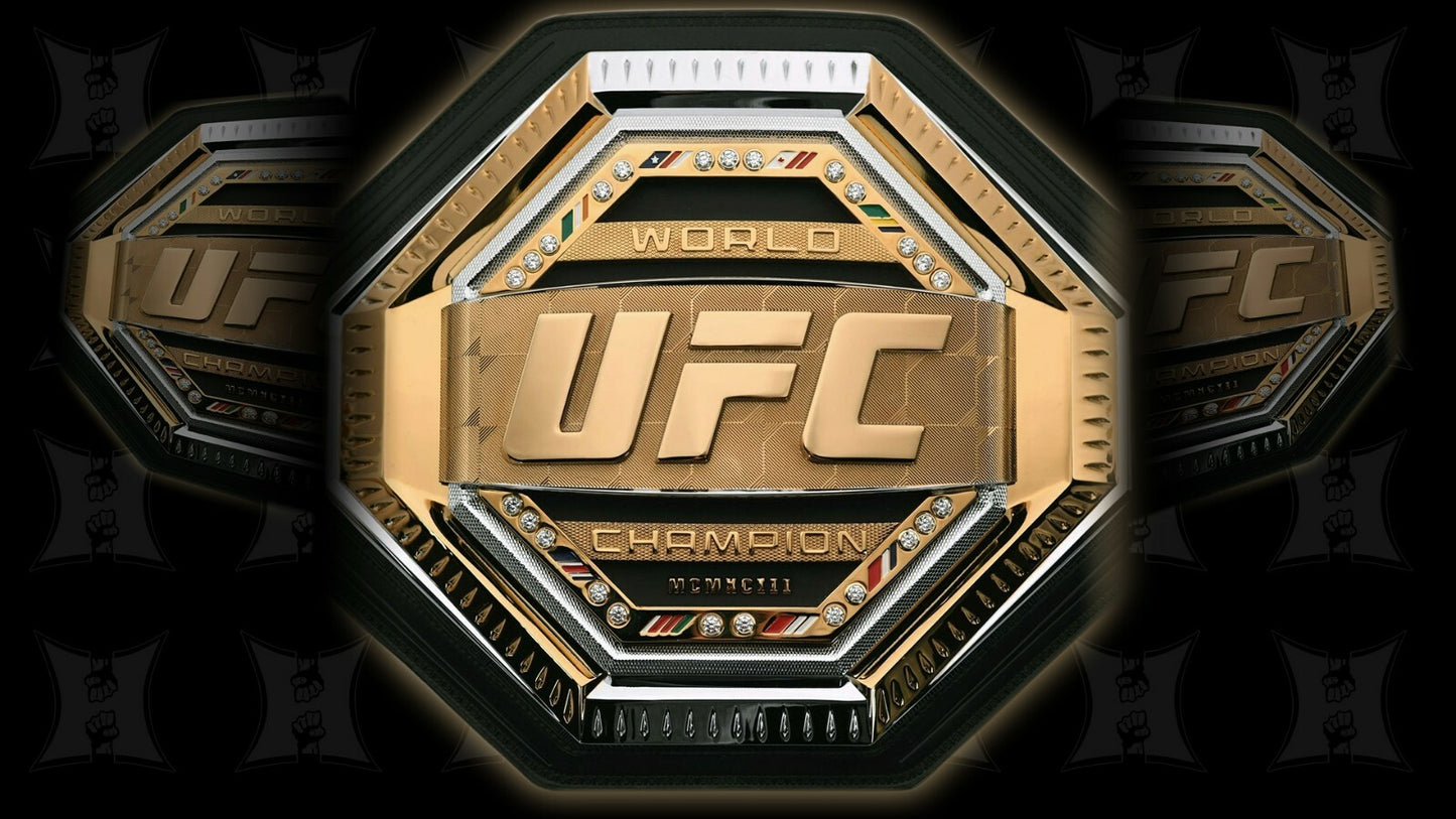 UFC Legacy Championship Belt | MMA Combat Sports Poster | Man Cave Decor - Sports Poster